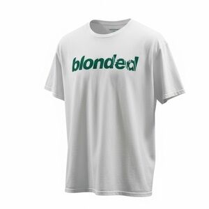 White T-Shirt with Green Graphic